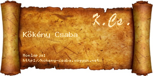 Kökény Csaba névjegykártya